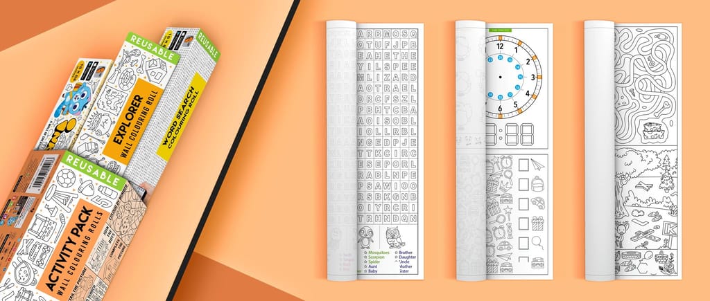 Activity Pack Reusable Wall Colouring Roll-AR-Enabled Education