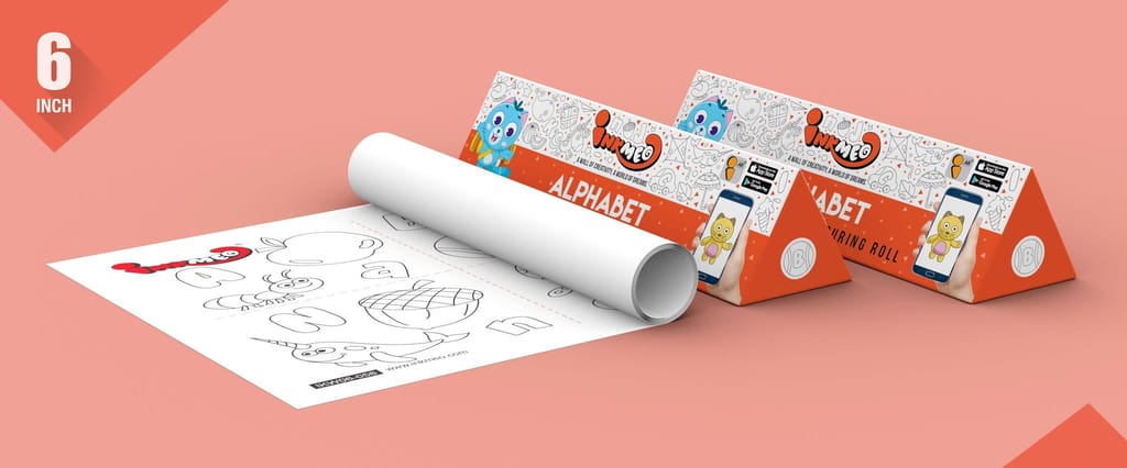 Alphabet Reusable Wall Colouring Roll (6 Inch)- AR Knowledge Quest