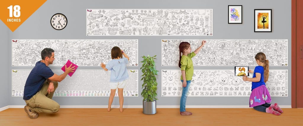 Fun Learning Kit Reusable Colouring Rolls - AR-enabled Learning