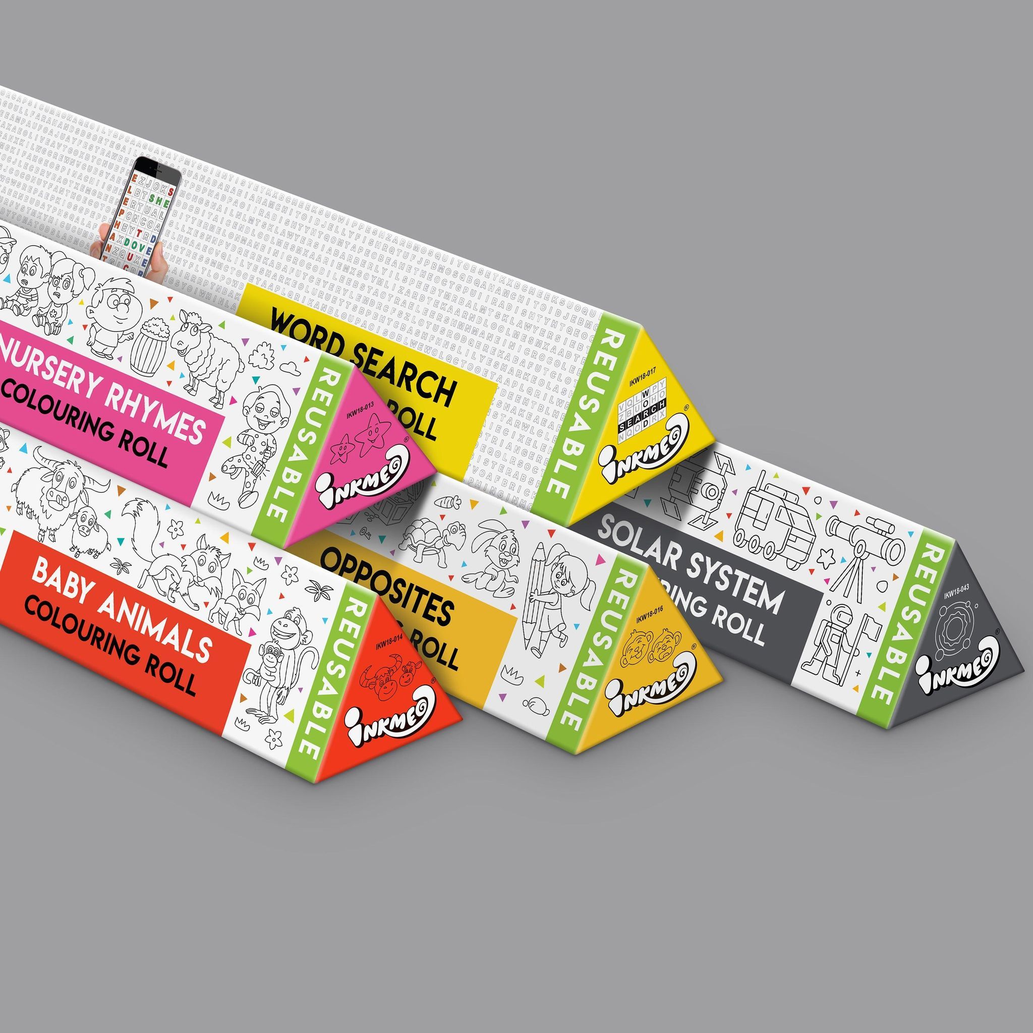 Fun Learning Kit Reusable Colouring Rolls - AR-enabled Learning