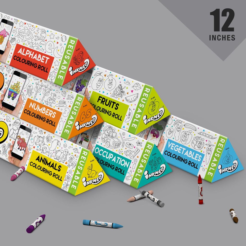 My First Colouring Set Reusable Colouring Roll - AR Learning Journey