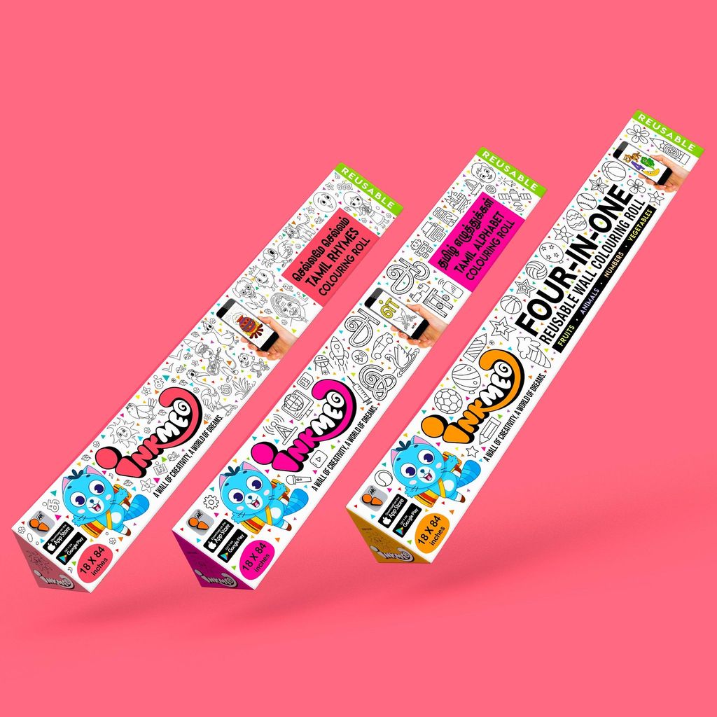 Tamil Karpom Reusable Wall Colouring Rolls-Engaging AR Education