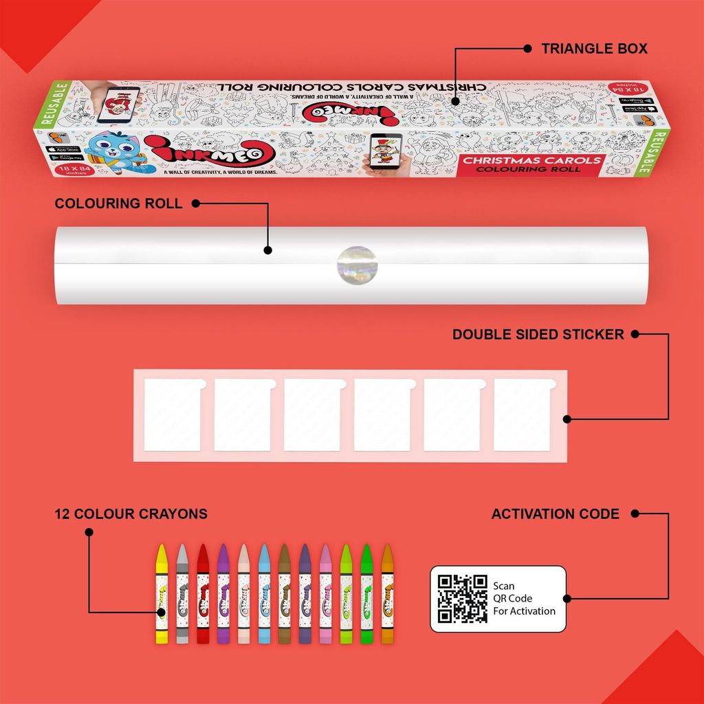Christmas Carols Colouring Roll (18 Inch) - AR Learning Innovations