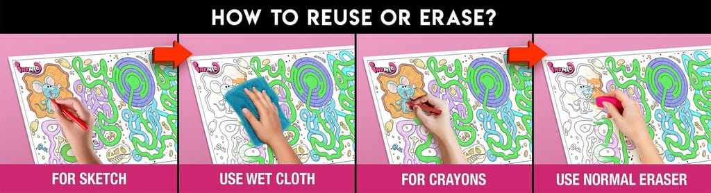 Find the Path Reusable Wall Colouring Roll (12 inch)-Interactive AR Learning