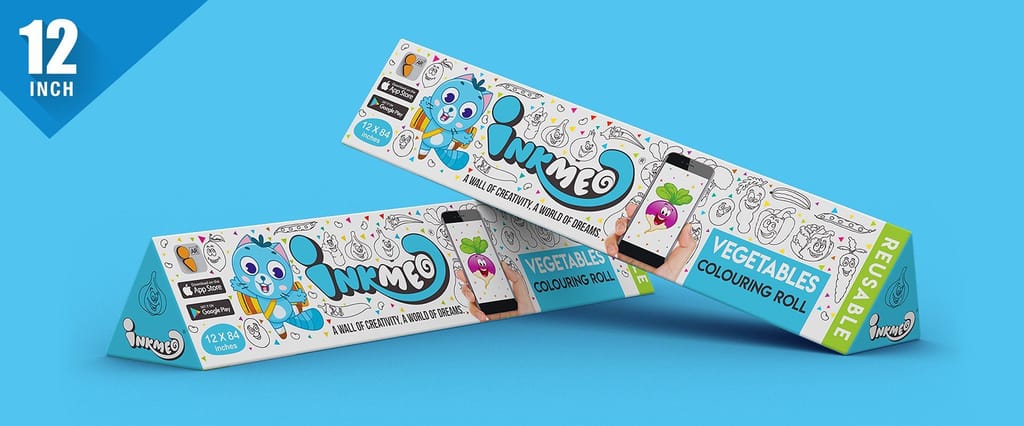 Vegetables Reusable Wall Colouring Roll(12 inch)-Experience Interactive AR