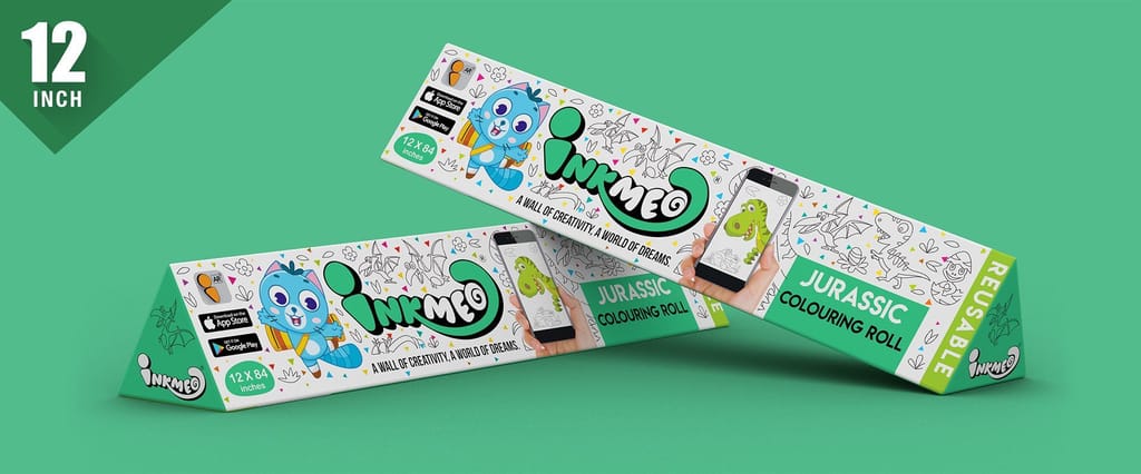 Jurassic Reusable Wall Colouring Roll (12 inch)- AR Adventure