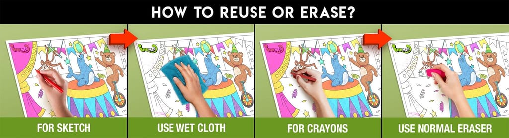 Circus Reusable Wall Colouring Roll (12 inch)- Immersive AR Education