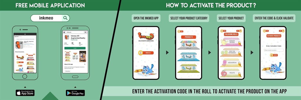 Jurassic Reusable Wall Colouring Roll (12 inch)- AR Adventure