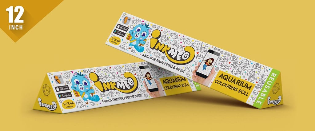 Aquarium Reusable Wall Colouring Roll (12 inch)-Immersive AR Learning Journey