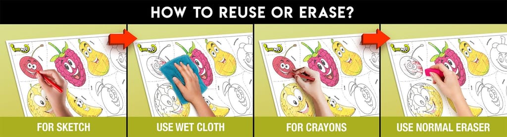 Fruits Reusable Wall Colouring Roll (12 inch)-Interactive AR Learning