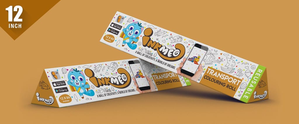 Transport Reusable Wall Colouring Roll (12 inch)- AR with Adventure