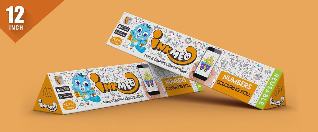 Numbers Reusable Wall Colouring Roll (12 inch)-AR Number Journey