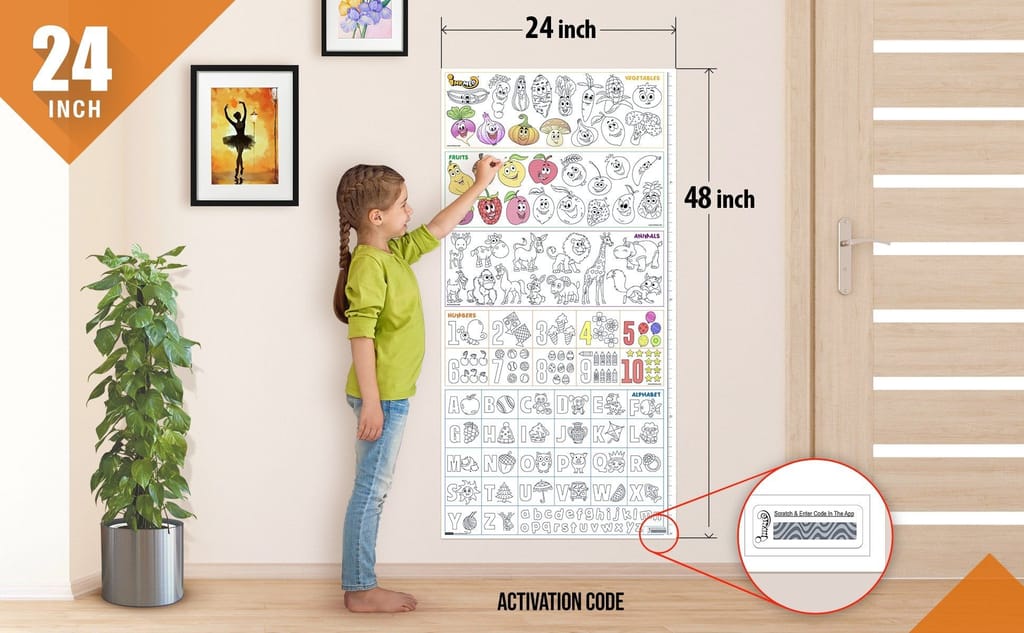 Five-in-One Reusable Wall Colouring Roll- AR Experiential Learning