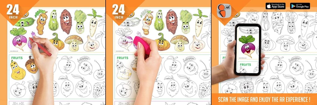 Five-in-One Reusable Wall Colouring Roll- AR Experiential Learning