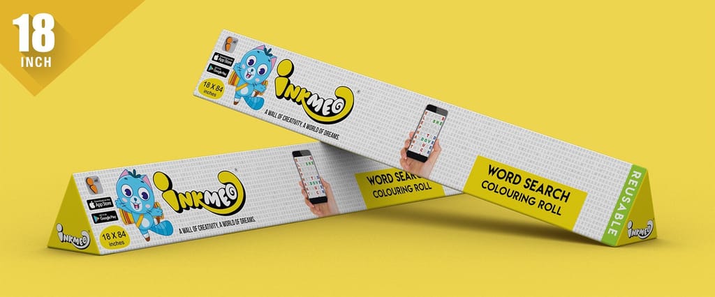 Word Search Reusable Colouring Roll (18 inch) - Augmented Reality Technology