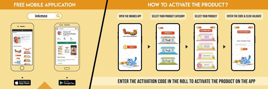 Opposites Reusable Colouring Roll (18 inch) - AR Enhanced Education