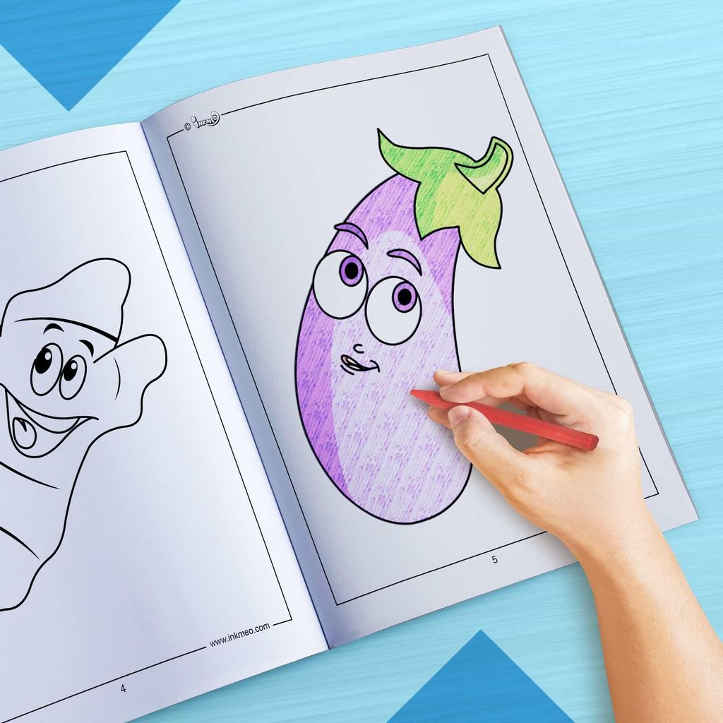 Vegetables Reusable Colouring Book for Kids-Enhanced Learning with AR