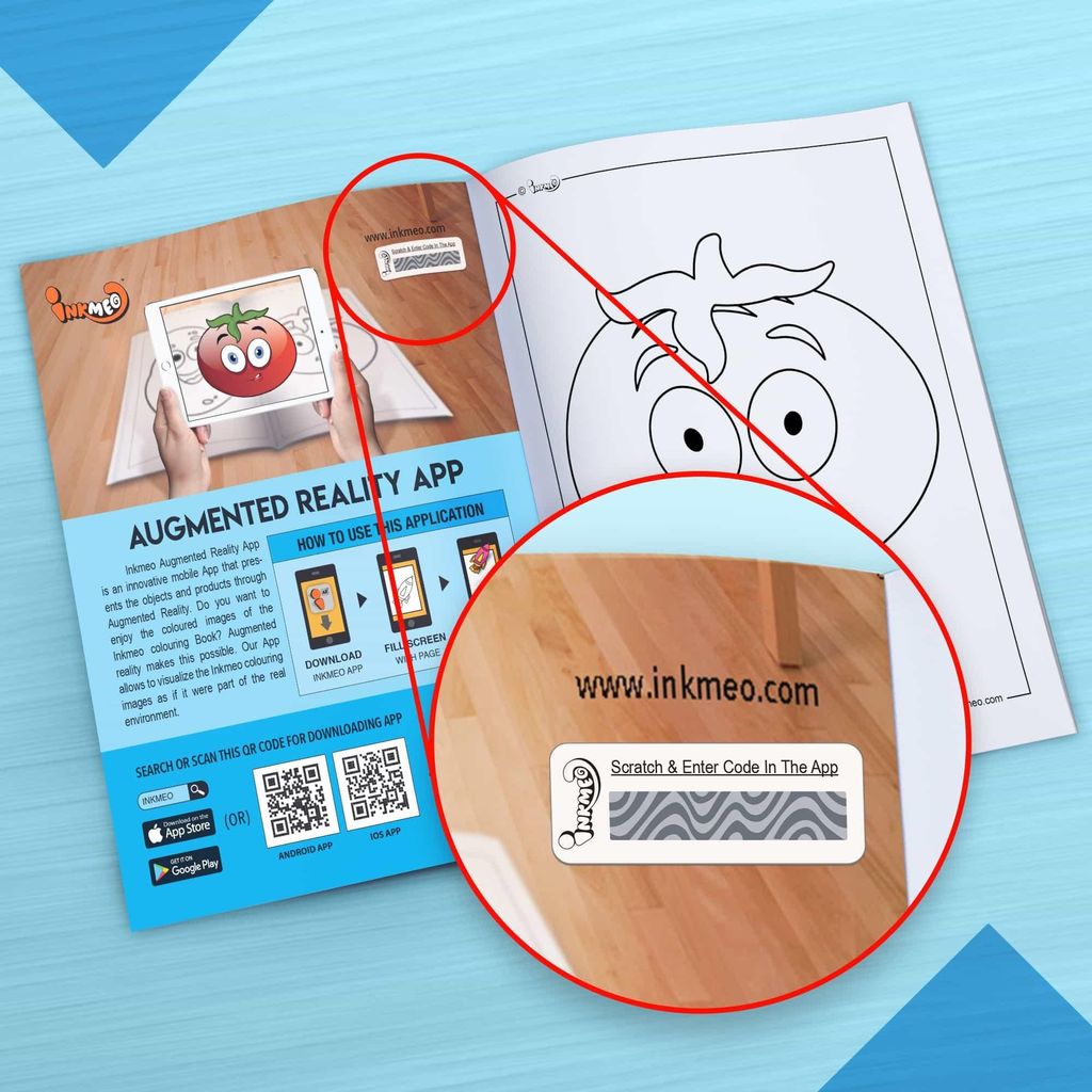 Vegetables Reusable Colouring Book for Kids-Enhanced Learning with AR