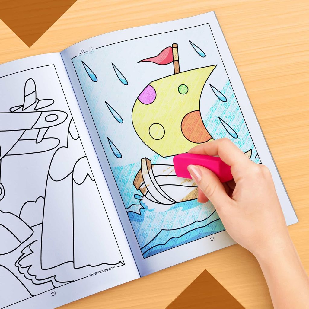 Transport Reusable Colouring Books for kids-Enhanced Learning with AR