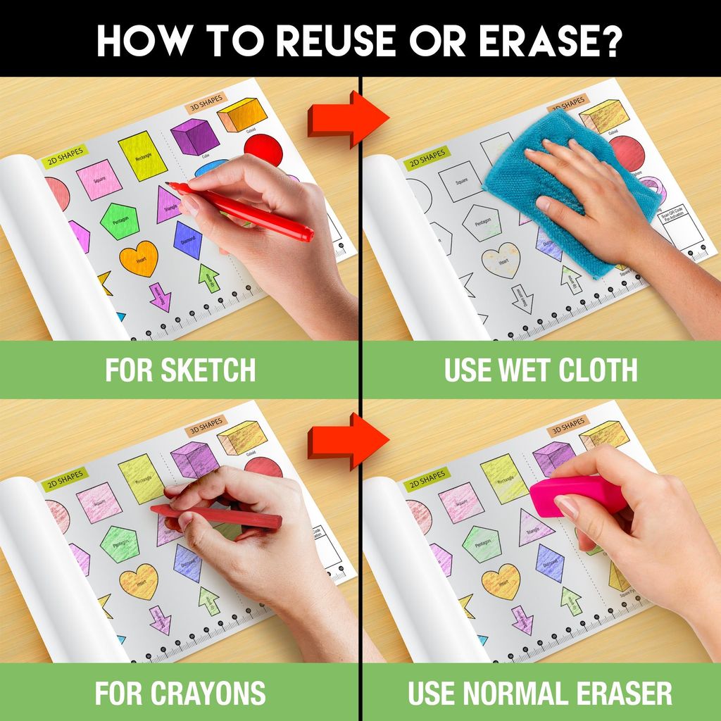 Measurement Reusable Wall Colouring Roll - Augmented Reality Learning (6 Inches)