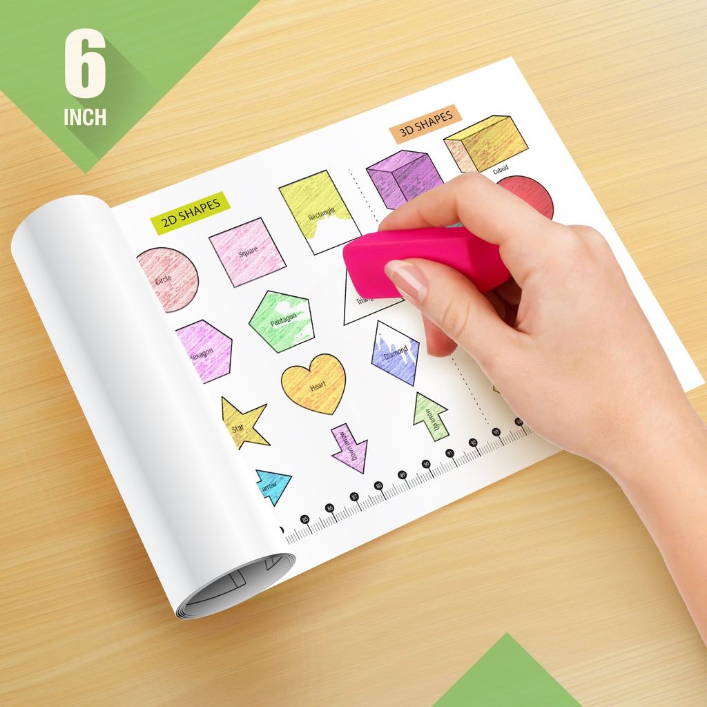 Measurement Reusable Wall Colouring Roll - Augmented Reality Learning (6 Inches)