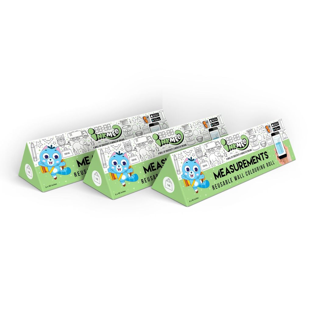 Measurement Reusable Wall Colouring Roll - Augmented Reality Learning (6 Inches)
