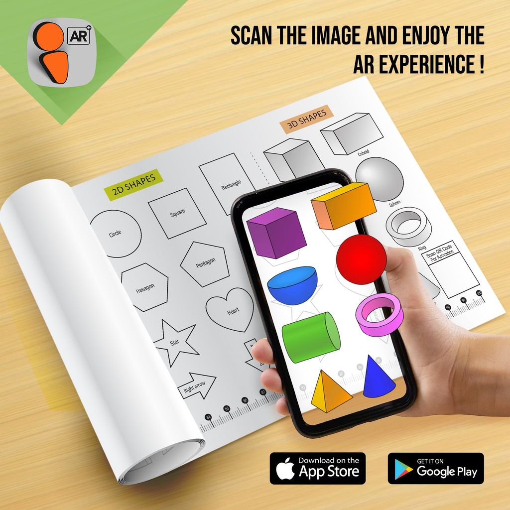 Measurement Reusable Wall Colouring Roll - Augmented Reality Learning (6 Inches)