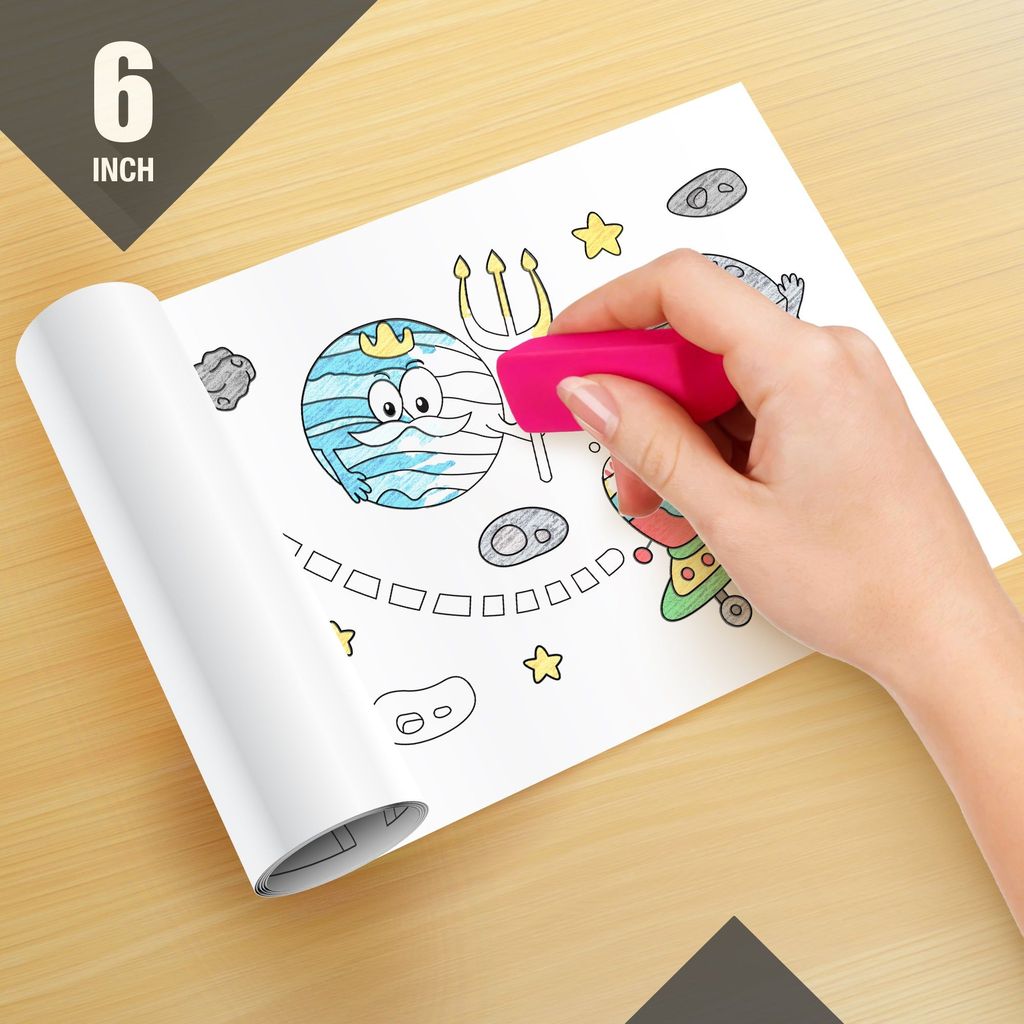 Solar System Reusable Wall Colouring Roll (6 Inch)- AR Learning for Kids