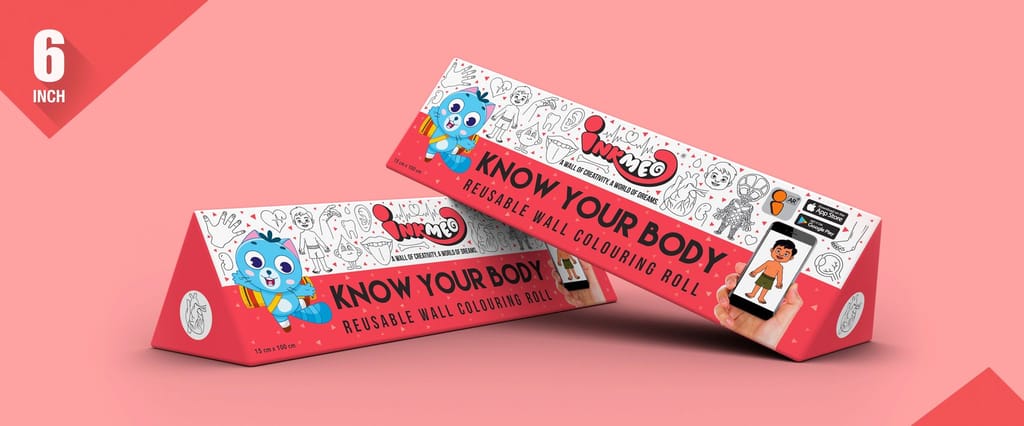 Know your Body Reusable Wall Colouring Roll - Augmented Reality Learning (6 Inches)