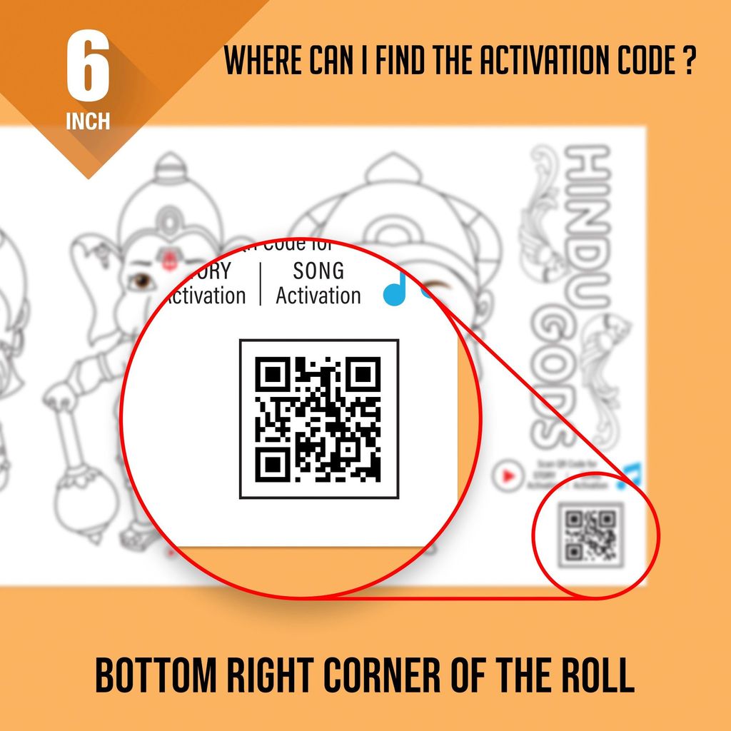 Hindu Gods Reusable Wall Colouring Roll(6 Inch)-Immersive AR Experience