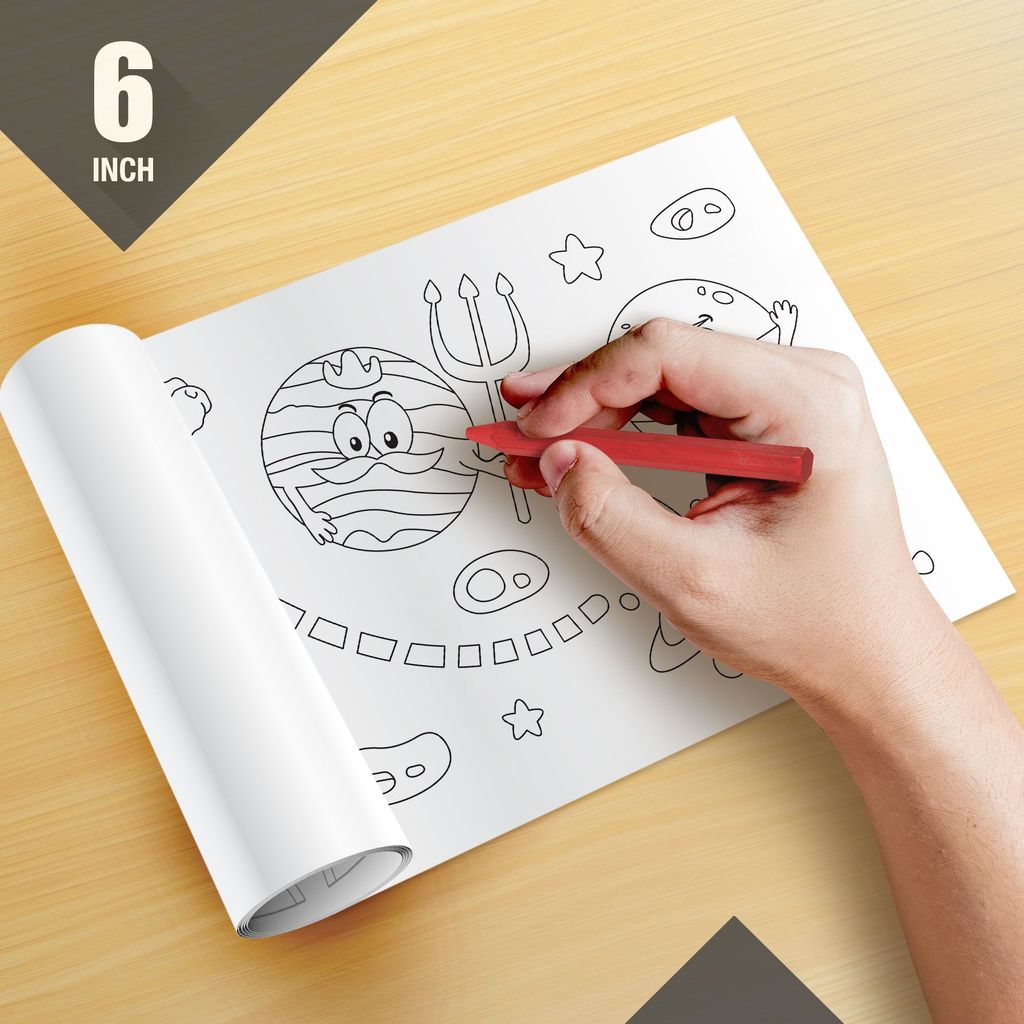 Solar System Reusable Wall Colouring Roll (6 Inch)- AR Learning for Kids
