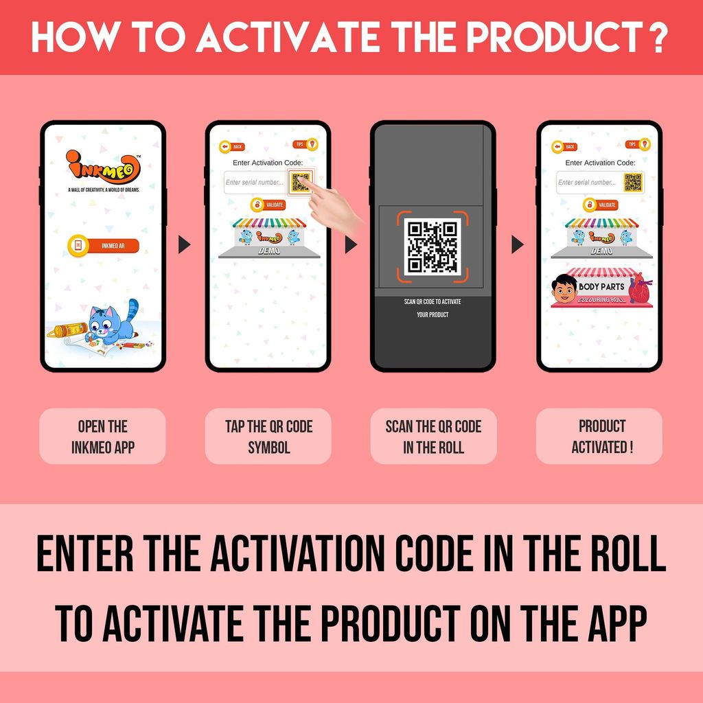 Know your Body Reusable Wall Colouring Roll - Augmented Reality Learning (6 Inches)