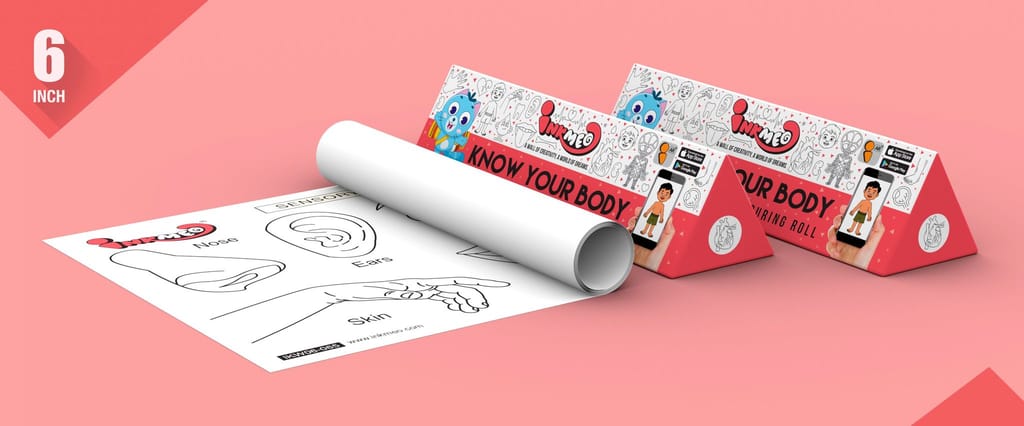 Know your Body Reusable Wall Colouring Roll - Augmented Reality Learning (6 Inches)