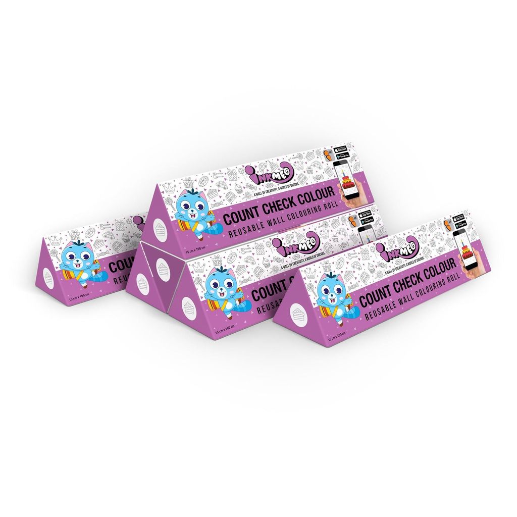 Count Check Colour Reusable Wall Colouring Roll (6 inch)-AR Interactive Learning