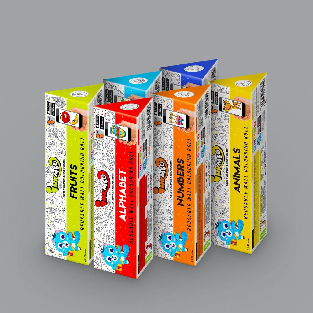 Little Genius Pack Reusable Wall Colouring Roll- AR Technology Learning