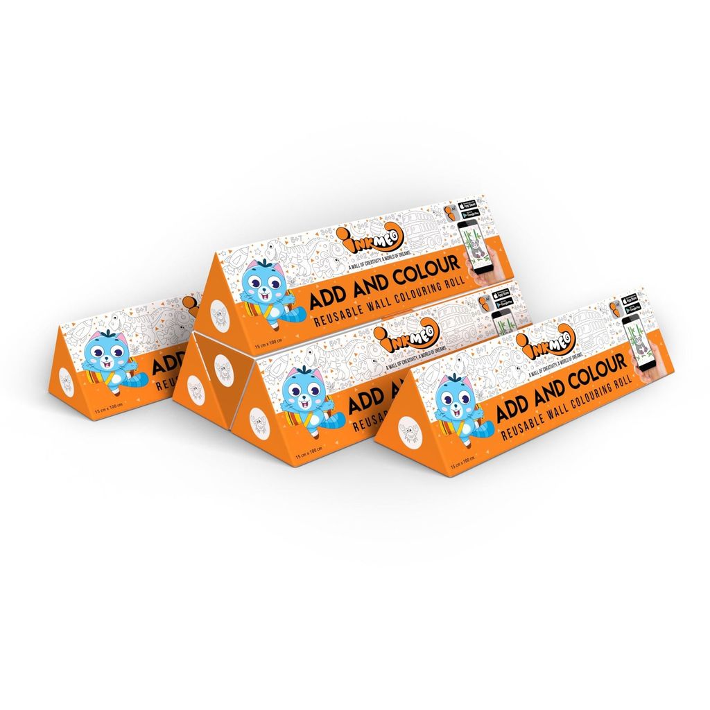 Add and Colour Reusable Wall Colouring Roll (6 inch)-AR Education Experience