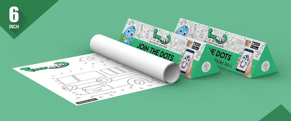 Join the Dots Reusable Wall Colouring Roll (6 inch)-Interactive AR Learning