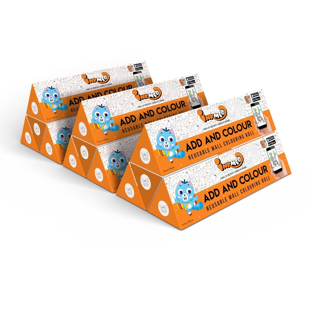 Add and Colour Reusable Wall Colouring Roll (6 inch)-AR Education Experience