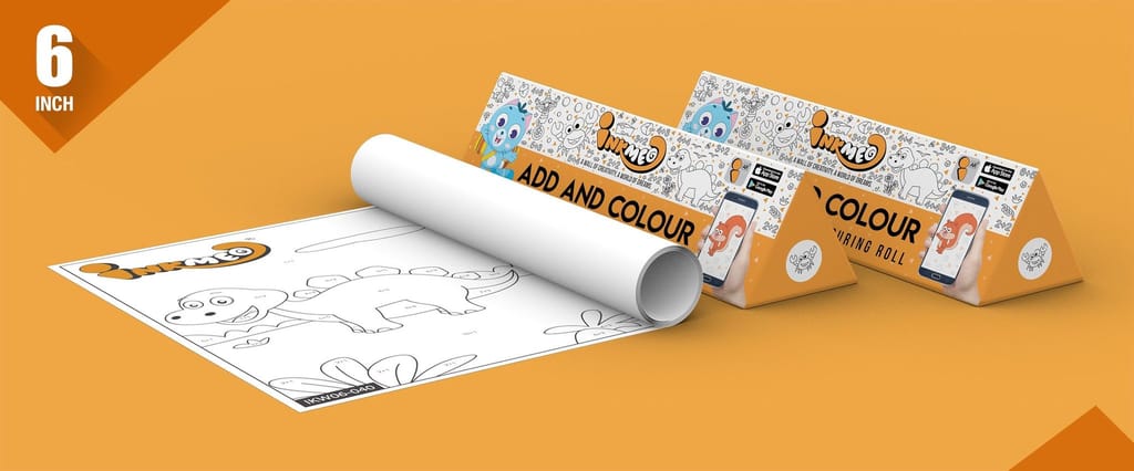 Add and Colour Reusable Wall Colouring Roll (6 inch)-AR Education Experience
