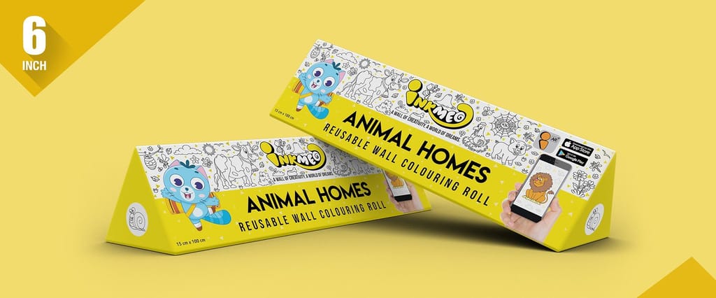 Animal Homes Reusable Wall Colouring Roll (6Inch) -AR Knowledge Exploration
