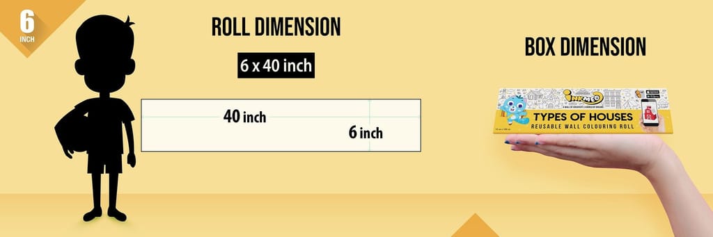 Animal Homes Reusable Wall Colouring Roll (6Inch) -AR Knowledge Exploration