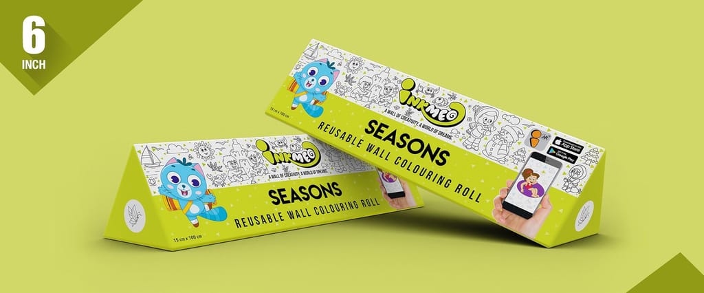Seasons Reusable Wall Colouring Roll (6 inch)-AR-Infused Education