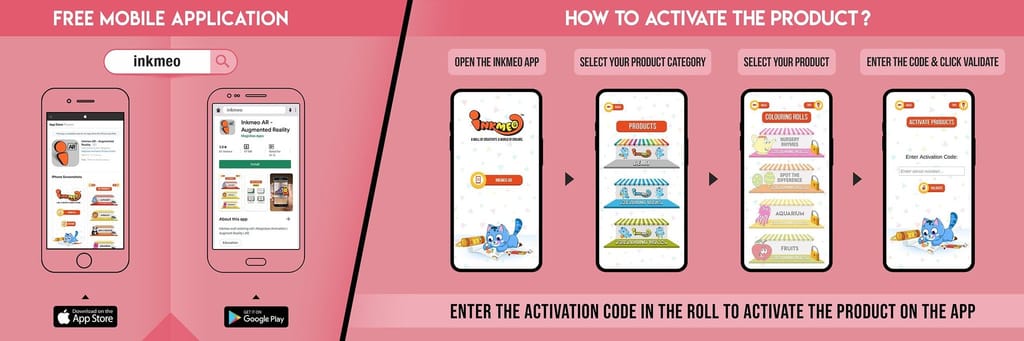 Tamil Rhymes Reusable Wall Colouring Roll (6 inch)-Interactive AR Learning