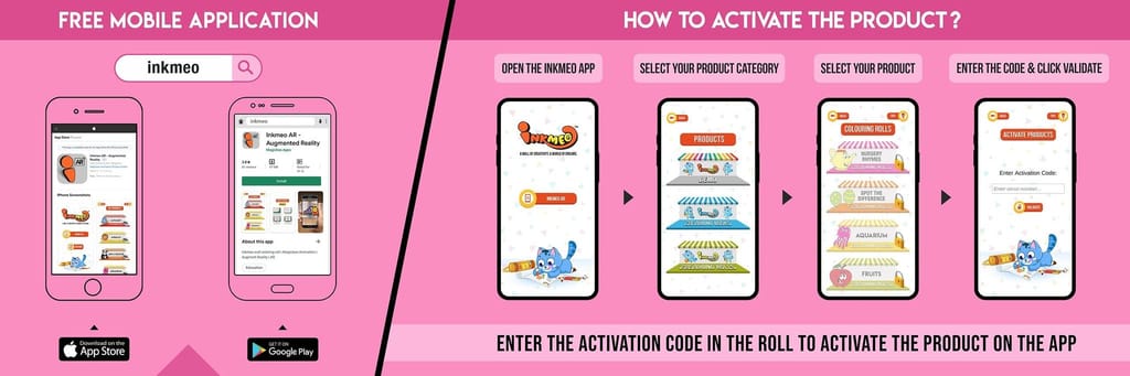 Nursery Rhymes Reusable Wall Colouring Roll(6 inch)-Interactive AR