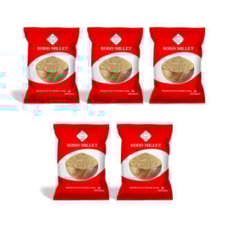 SWASTH Unpolished and Natural Kodo Millet Pack of 5 - 1kg Each (Other Names of Kodo Millet - Koden, Kodra, Varagu, Arikelu, Arika, Harka, Koovaragu, Kodua)