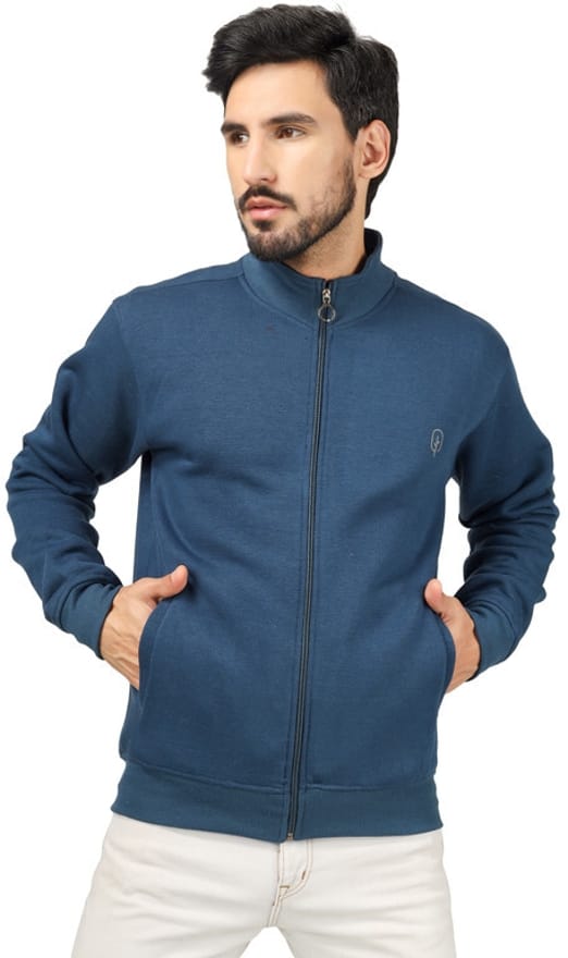 BLUEFICUS Winter Jackets For Men || Full Sleeve Solid Jacket With Zipper For Men's & Boys || Casual And Sports Jacket (Blue) - Jackets & Coats | Buy online on ZillyBuy