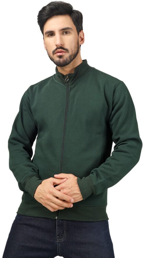 BLUEFICUS Winter Jackets For Men || Full Sleeve Solid Jacket With Zipper For Men's & Boys || Casual And Sports Jacket (Green) - Jackets & Coats | Buy online on ZillyBuy