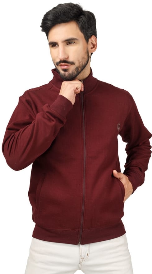 BLUEFICUS Winter Jackets For Men || Full Sleeve Solid Jacket With Zipper For Men's & Boys || Casual And Sports Jacket (Wine) - Jackets & Coats | Buy online on ZillyBuy