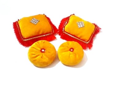 Beautiful Soft All Idol  Yellow Gaddi  for Laddu Gopal Set- 1 to 5 (puja Article)