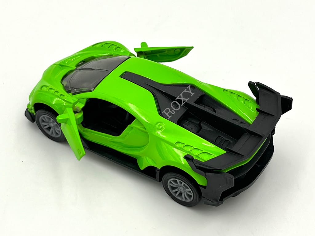 Metal Cars Bugatti Metal Toy Car with Openable Doors, High Speed Car with Pull Back Dual Tone Sports Car for Kids. (Size 1:32)